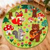 Cartoon Style Carpets for Living Room Bear Pattern Bedroom Decor Round Carpet Thicken Plush Children's Rug Fluffy Soft Floor Mat