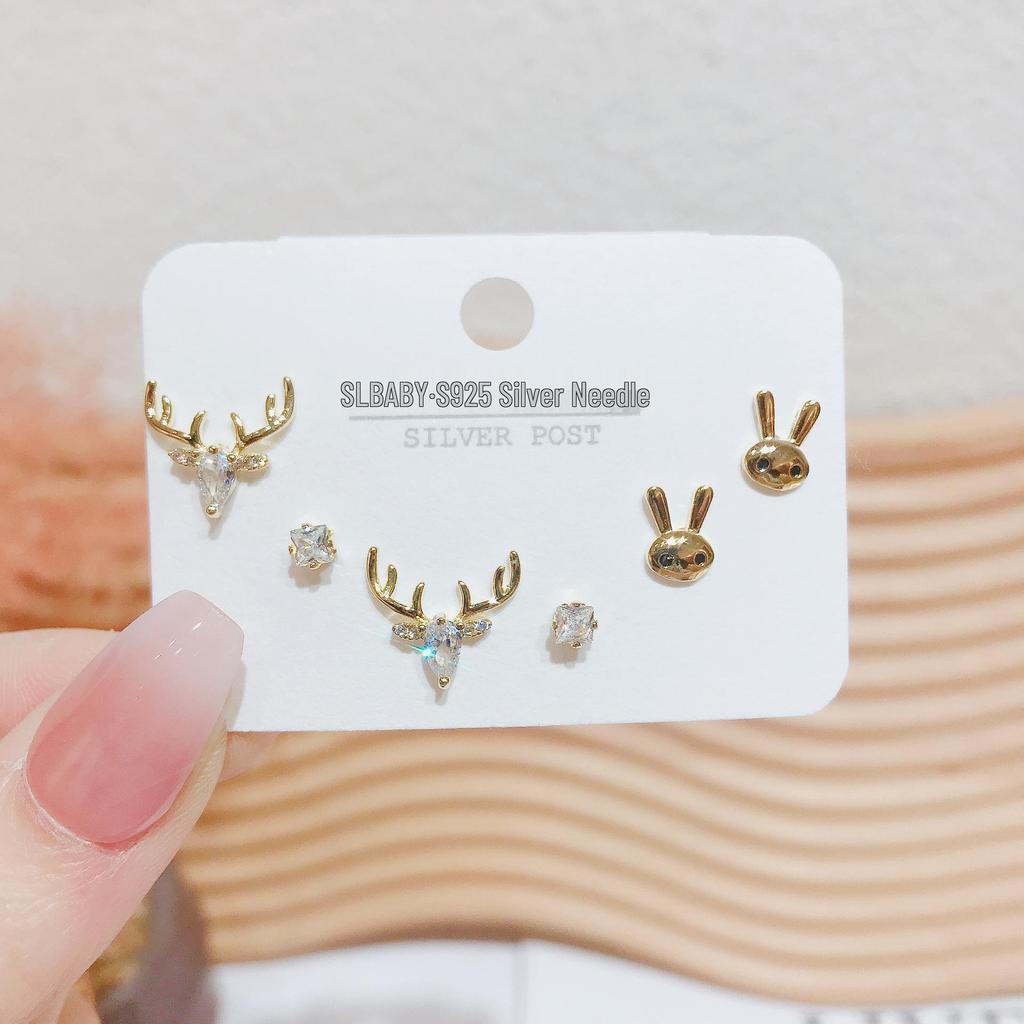 2025 S925 Sterling Silver Stud Earrings: Women's Light Luxury Cold Style Niche Metal Design