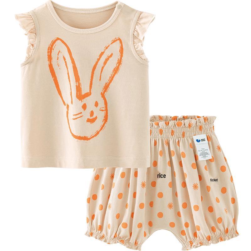 Minibala Artist Collab Baby Girl Vest & Shorts Set