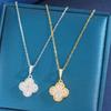 Exquisite Four-Leaf Clover Zircon Necklace: Women's Light Luxury Full Diamond Pendant Clavicle Chain