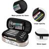 Pencil Case Neat Design High Capacity 300D Polyester Smooth Zipper with Main Compartment Mesh Pocket and Pen Slots for Boys Girls