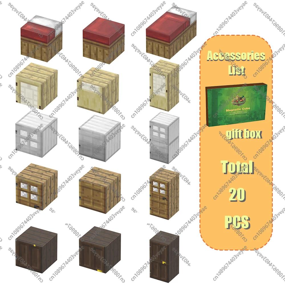 Magnetic Building Blocks Toy Build Mine World Magnet Cube Set for Boy Girl Kid Age 3+ DIY Model Children Stem Sensory Toys Gift