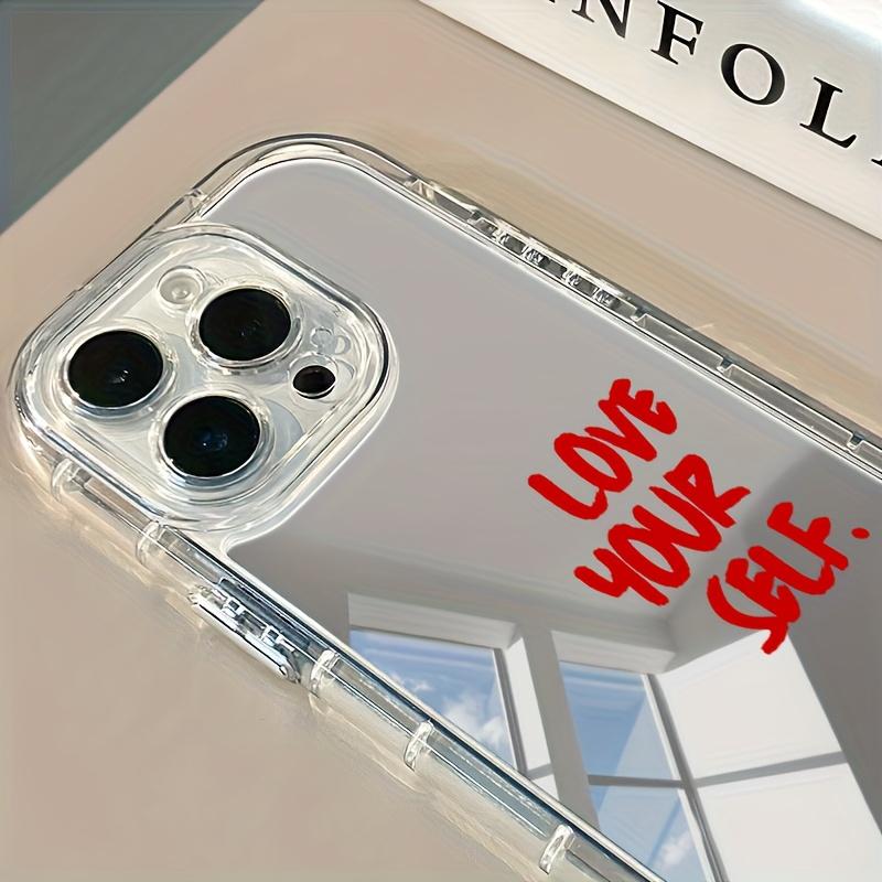 Self-Love Mirror Surface Phone Case For iPhone 17 16 15 Pro Max 14 13 12 11 7 8 Plus X XR XS MAX SE2 Shockproof Soft Cover