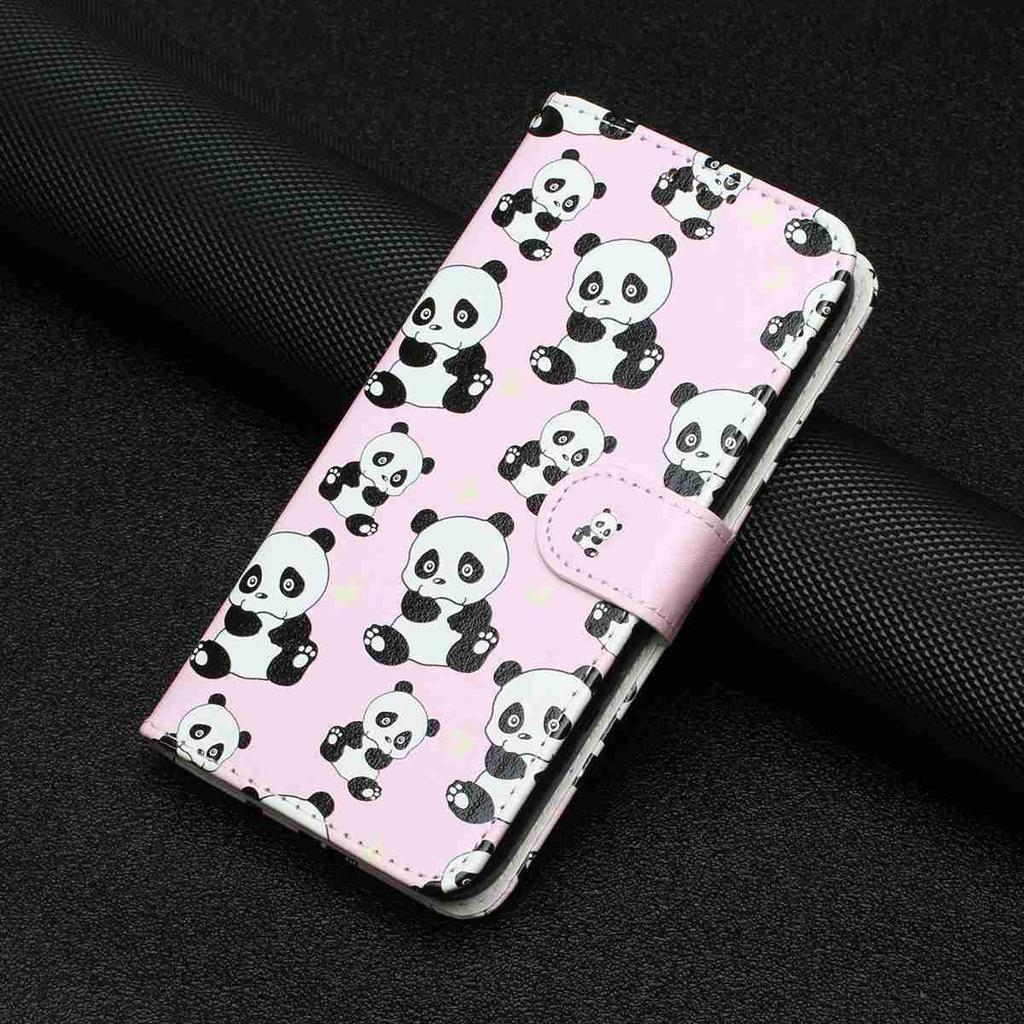 Little Panda Pattern Shockproof Card Slots PU Leather Wallet Case for iPhone,Samsung,Huawei,Xiaomi,Moto,Tecno,Google,Nokia,Oppo,ZTE,Blackview...