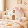 Cartoon Bedside Soft Upholstered Backrest Cushion for Children's Tatami or Girls' Bedroom, 2026 Anti-Collision Pillow.