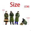 1/87 Resin Model Figure wearing Green Coat People Figurines Diorama Action for Scenery