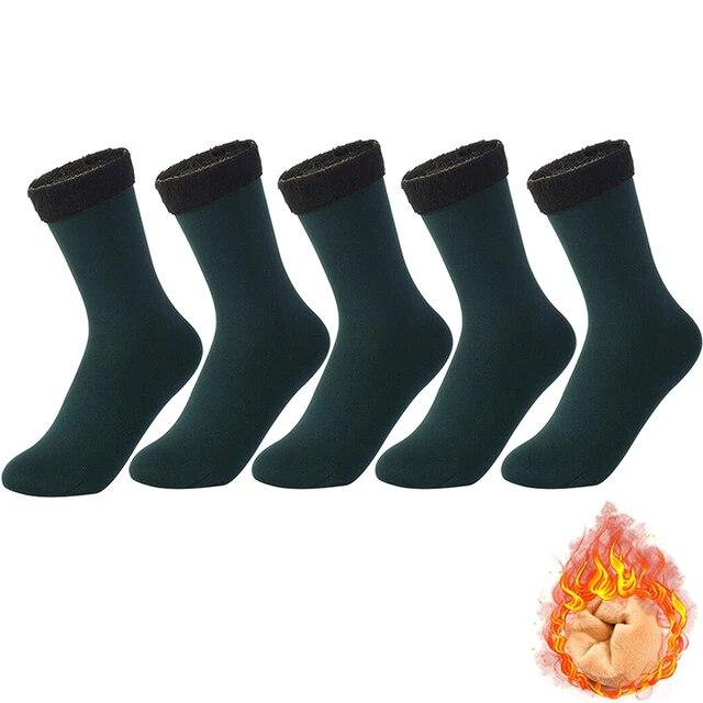 1-5Pairs Winter Warm Thicken Fleece Short Socks Women Thermal Cashmere Wool Socks Snow Velvet Boots Home Floor Calcetines Mujer