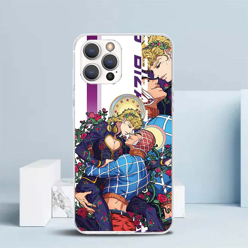 JoJo Bizarre Adventure Anime Soft Cover for iPhone 16 17 Air 15 14 Pro Max 16E Phone Case 13 Mini 12 11 7 SE 8 Print Pattern Fit