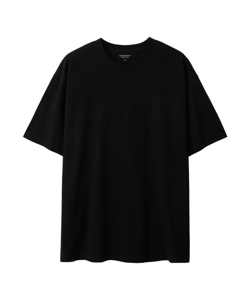 BRENSON (2Pack) Pure Cotton Loose Fit Chain Short Sleeve Tee