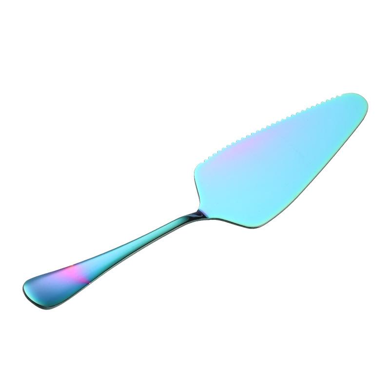 Titanium Coated Stainless Steel Cake Server 22 5cm Durable Flat Blade with Ergonomic Handle for Precise Cake Serving and Cutting