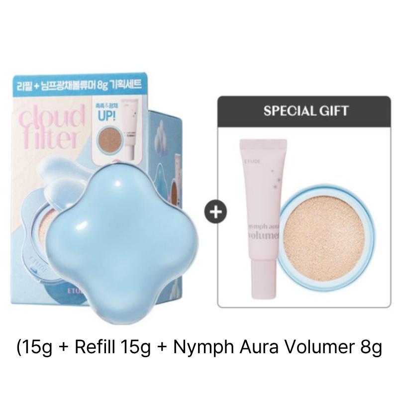ETUDE Cloud Filter Cushion Set (15g + Refill 15g + Nymph Aura Volumer 8g) FAIR