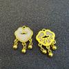 Gilded Ping An Lock Fortune Bell & Ruyi Pendant for Bracelet/Necklace