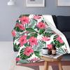 Green Leaves Plant Flannel Throw Blanket All Season Warm King Queen Size Super Soft Lightweight Blanket for Bed Living Room Sofa