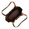 Michael Kors Carson NS Signature Brand Logo Charm Coated Canvas Shoulder Bag Large Women's Brown