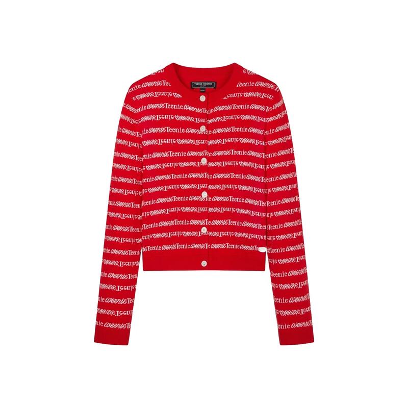 Teenie Weenie Women's Little Bear Letter Knitted Cardigan