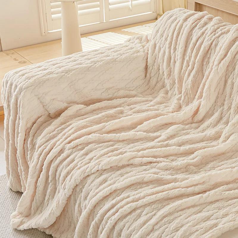 Winter Cotton Wool One-piece Sofa Towel Thickened Warm Sofa Towel Winter Advanced Sofa Cushion Non-slip Full Cover Cushion