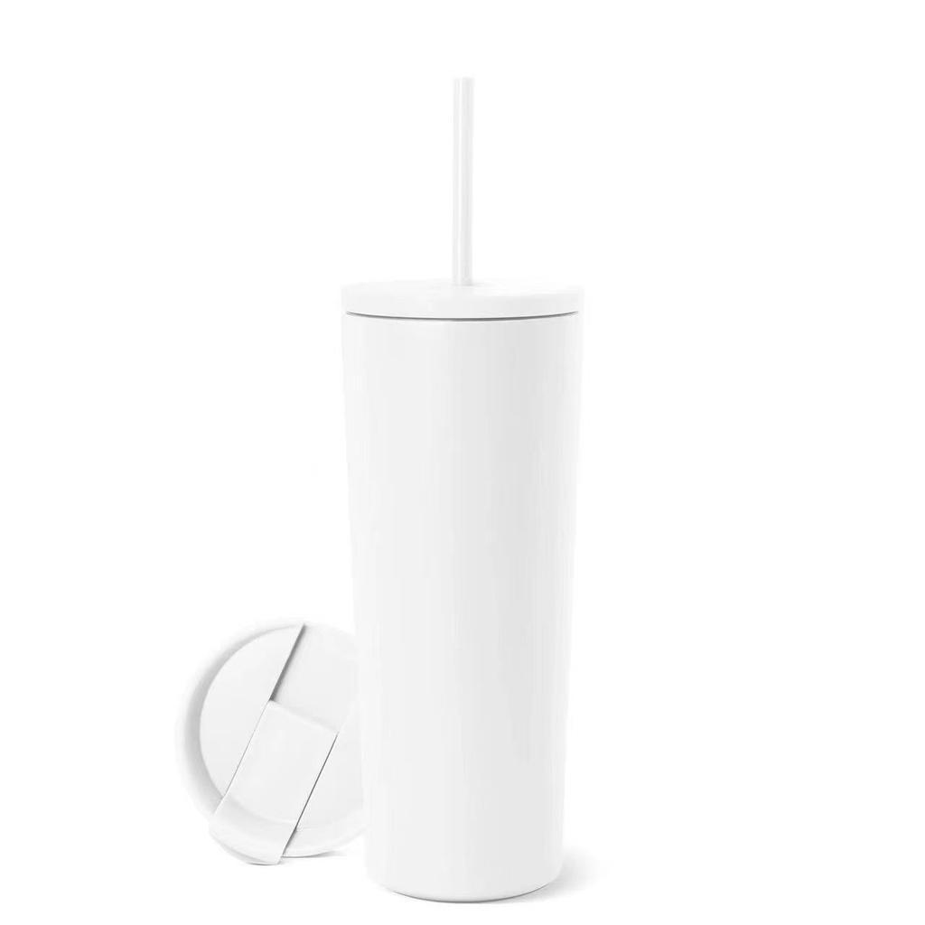 Popular SIM-style Stainless Steel Coffee Cup with Dual Lids, Vacuum Portable Double-lid Sealed Cup