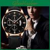 Orologio da Uomo al Quarzo da Business con Calendario e Cinturino in Pelle per Abbigliamento Formale