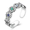 Original 925 Sterling Silver Sparking Colorful Yoga Chakra Open Rings For Women Girls Jewelry Birthday Anniversary Gifts