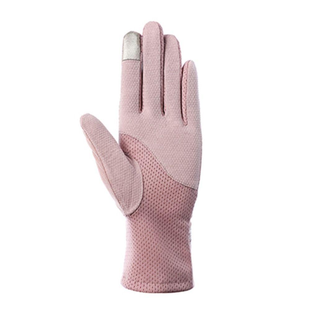 Non-slip Female Sunscreen Gloves Full Finger Cycling Gloves New Ice Silk Gloves Summer