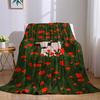 Cartoon Cow In Floral Field Flannel Blanket Warm Soft Halloween Christmas Couch Warm Cozy Decorative Decor Gift for All Season