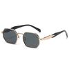 Metal Polygonal Frame Sunglasses - Uv Protection - For Shopping, Traveling And Driving2419