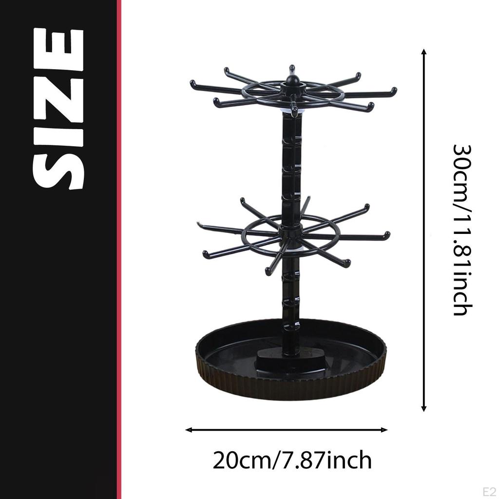 Rotating Jewelry Stand Bracelet Holder Earring Rotatable Hanging Rack Organizer for Store