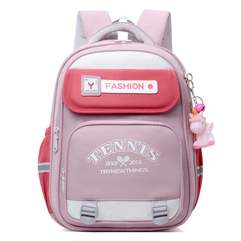 Student School Bag Large Capacity Backpack Fot Girls Color Block Cute Children's Backpack