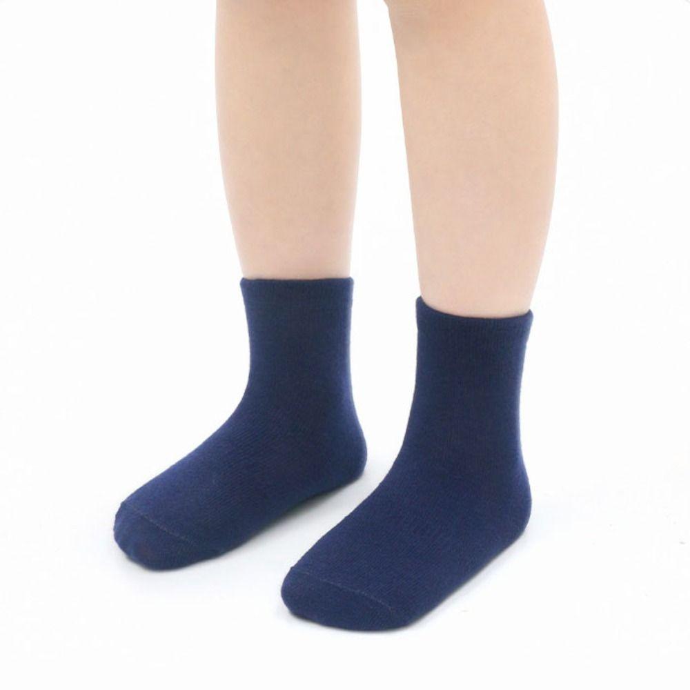 6Pairs Solid Color Toddle Short Tube Socks Dispensing Infant Socks Baby Cotton Socks  Newborn