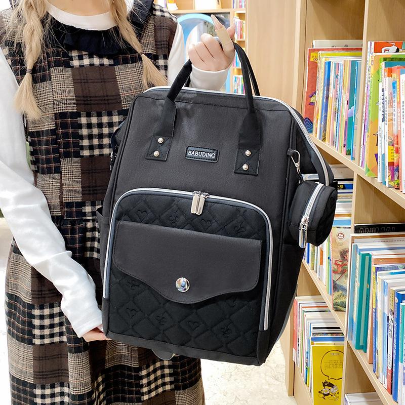 New waterproof mommy bag, large-capacity backpack, lightweight travel backpack, customizable with printing
