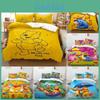 Pooh Bear Kids Bed Linen Set In Polyester With Modern Minimalist Style For Home Use