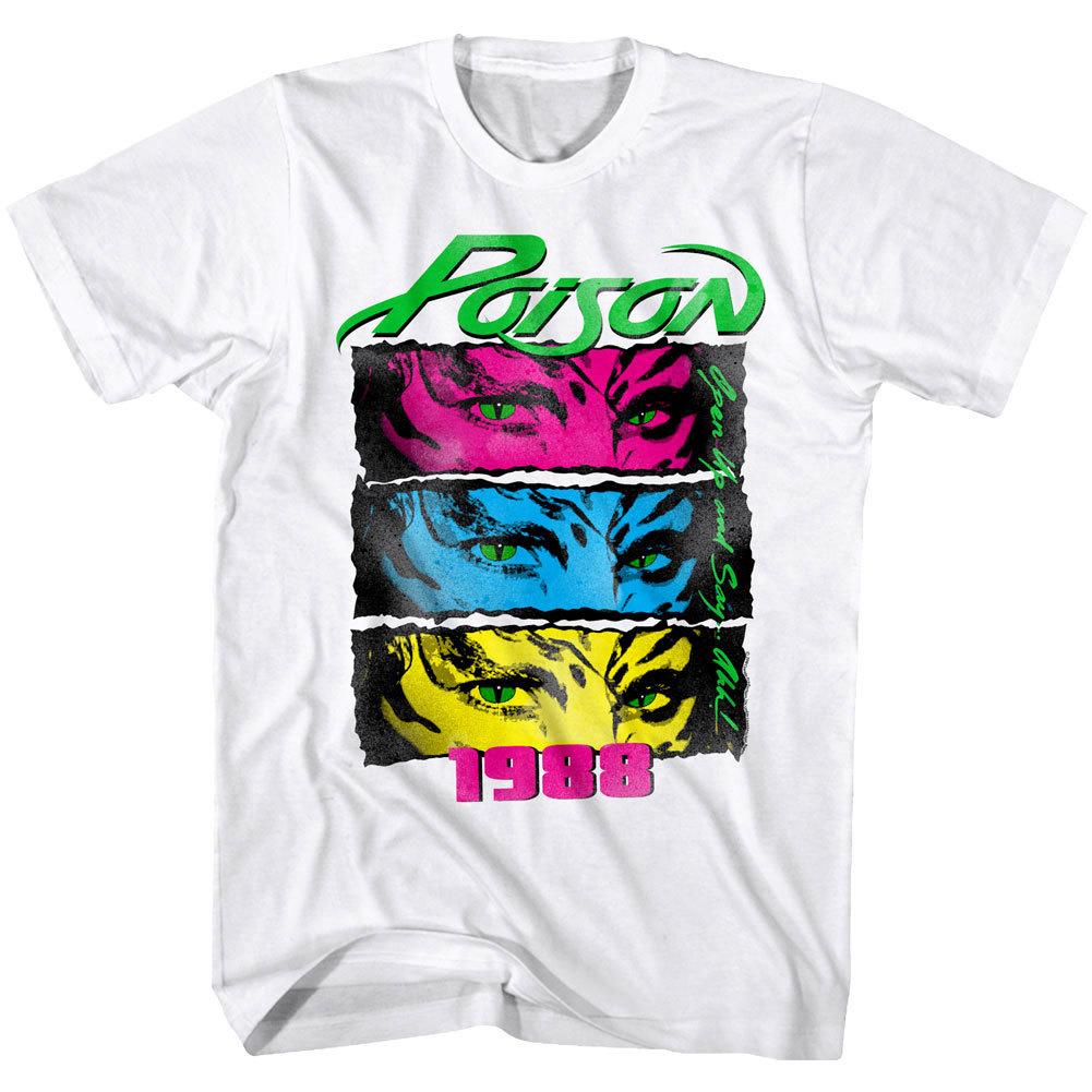 Poison Open Up and Say Ahh Concert Tour 1988 Men T Shirt Album Cover Vintage XXXL