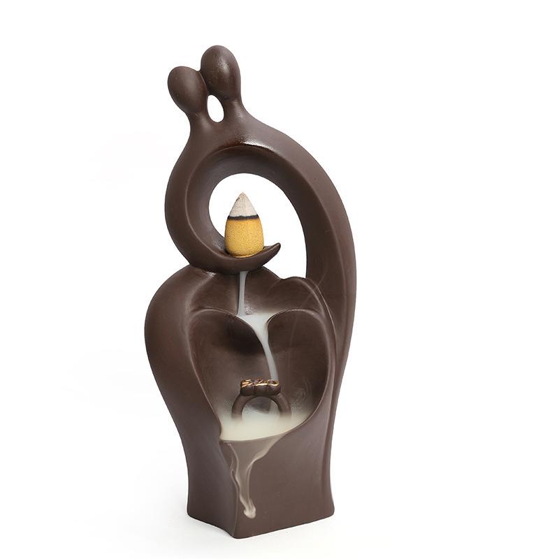 Zisha Backflow Incense Burner - Long-lasting Sandalwood and Agarwood Home Decoration.