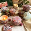 Scented Candles Jar Vintage Flower Candle Jars Soy Wax Fragrance Candle Vintage Candle Can Wedding Birthday Gift Home Decoration