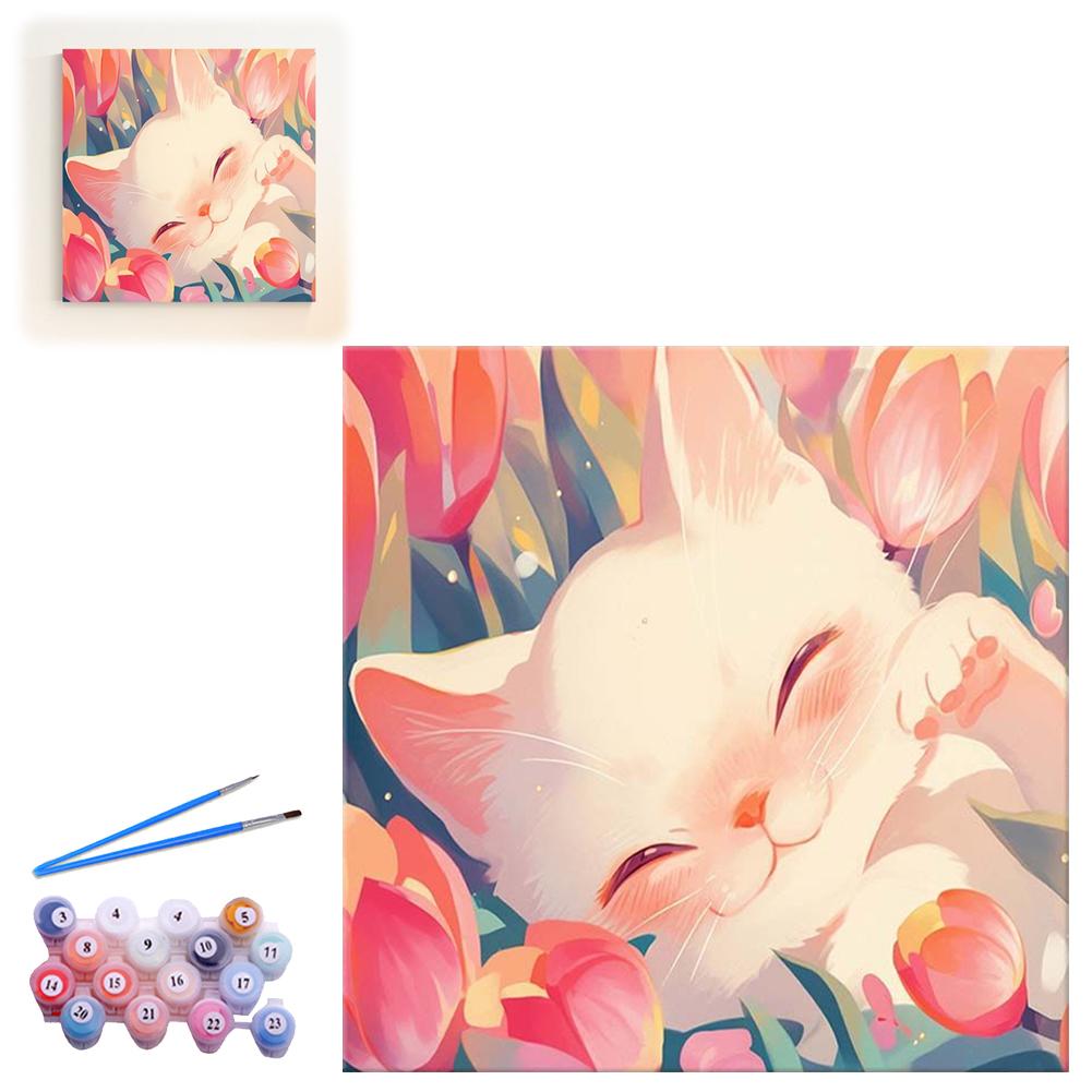DIY Frame Painting By Numbers Kit Drawing Coloring Gift Painting By Numbers Cat Home Decorations Gift For Kids