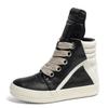 Hoge Sportschoenen Vetersluiting Leren Enkellaarzen Mannen Skateschoenen Basketbal Sneakers 39-44 Mannen Casual Luxe Sneakers