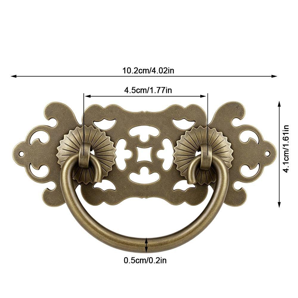 2pcs Easy Install Cabinet Pulls 10.2*4.1cm Furniture Handles Antique Drawer Handles  Drawers