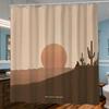 1Pc Bathroom Shower Curtain, Desert Adventure, Bright Sun Shower Curtain, With 12 Hooks, Bathroom Curtain For Home Decor
