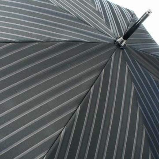Makita Shoten Umbrella Long Umbrella Tie Outer Stripe x Inner Plain Black High Quality Koshu Weave Ribs 65cm Jump Made in Japan Men's