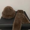 Windproof Russian Style Beanie Thickened Faux Mink Headwear Cossack Hat Set  Commuting