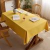 Modern Chinese Style Cotton Linen Tablecloth - Solid Color Rectangular Design for Dining or Tea Room