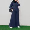 ZANZEA Women Long Sleeve Blouse and Pants Casual Two Piece Suit Set Muslim