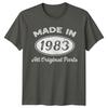 Made In 1983 Unisexs T Shirt 43rd Birthday Gift Vintage fortythree