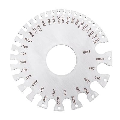 Conception Ronde Double Face Jauge de Fil Ronde pour Fil, Tôle, Papier, Cuir, Bois
