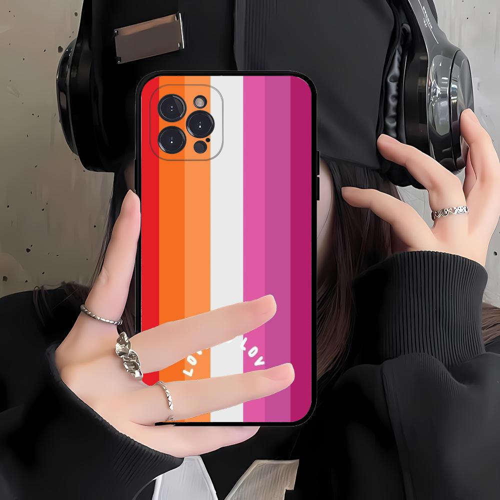 Colorful Rainbow Stripe Phone Case Silicone Soft for iphone 16 15 14 13 12 11 Pro Mini XS MAX Plus X Cover