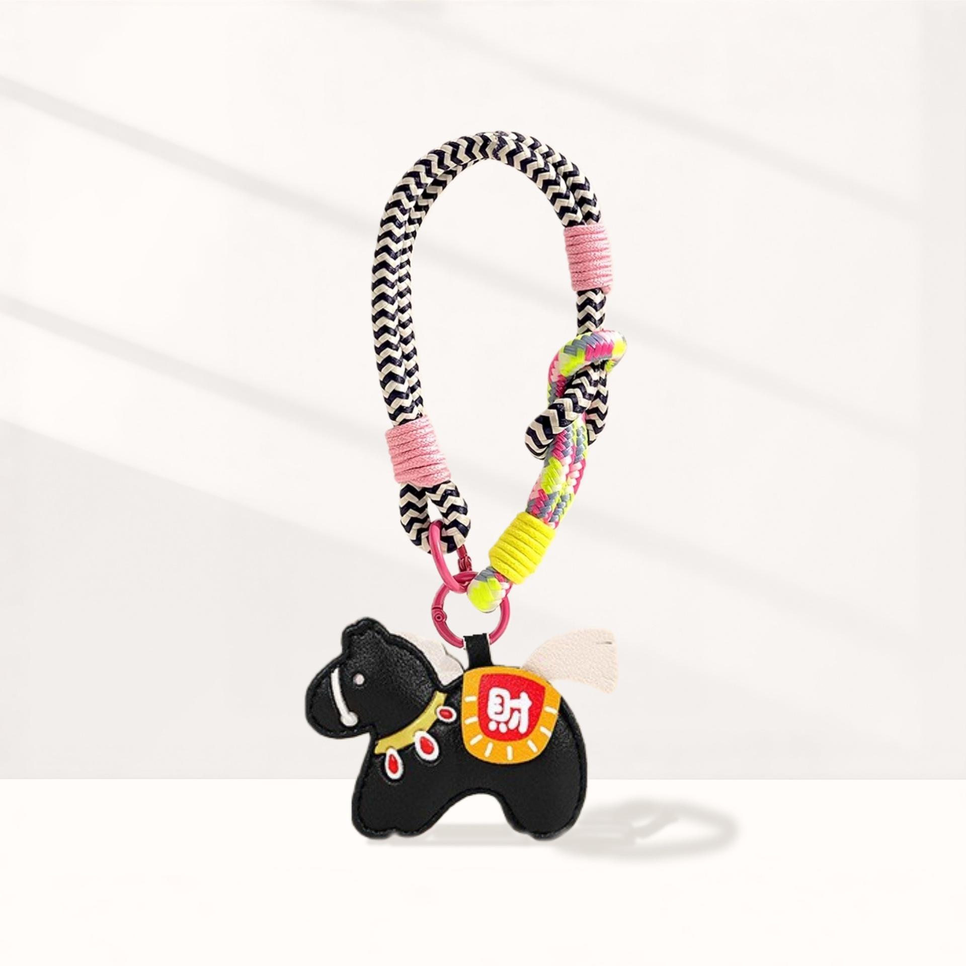 

Colorful Cartoon Leather Pony Doll Pendant Bag Pendant New Gift Money Soon Doll Horse Keychain