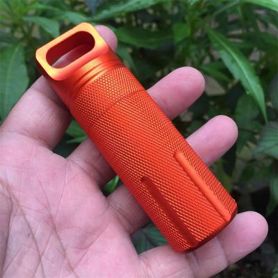 Nieuwe Aluminium EDC Survival Kit Waterdichte Afsluitbare Fles Capsule/Pil Luchtdichte Koffer Buiten Gereedschap Capsulehouder Opbergcontainer
