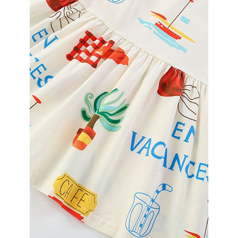 Cross-Border Malwee Girls' Tank Dress Summer New Style European and American Children's Dress Cute Little Girl Dress