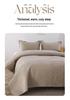 Solid Color Crystal Velvet Quilted Bedspread 3-Piece Set - Casual Home Bedding Blanket