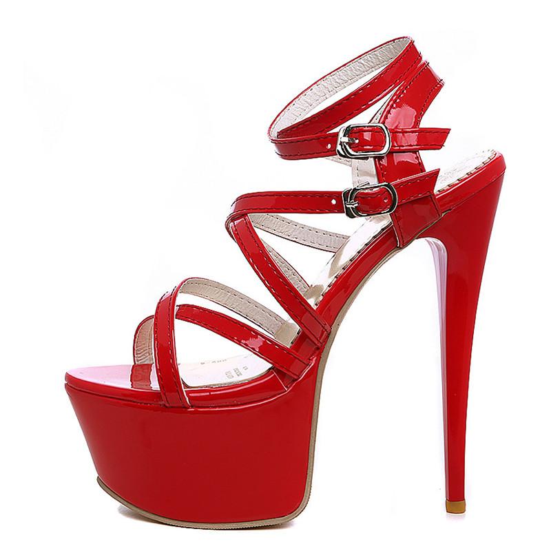 Strap Women's Sandals High Heels Shoes Sexy Platform Flip Flops Ladies Fashion Summer Stripper Fetish Party Shoes Large Size 48